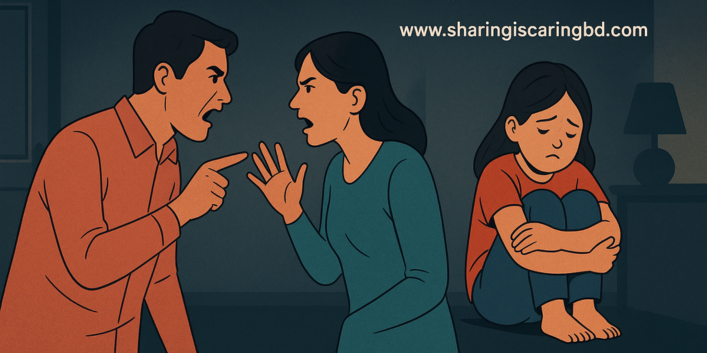 বাবা-মায়ের ঝগড়ার প্রভাব শিশুর উপরঃ এক নিরব মানসিক ক্ষতির গল্প